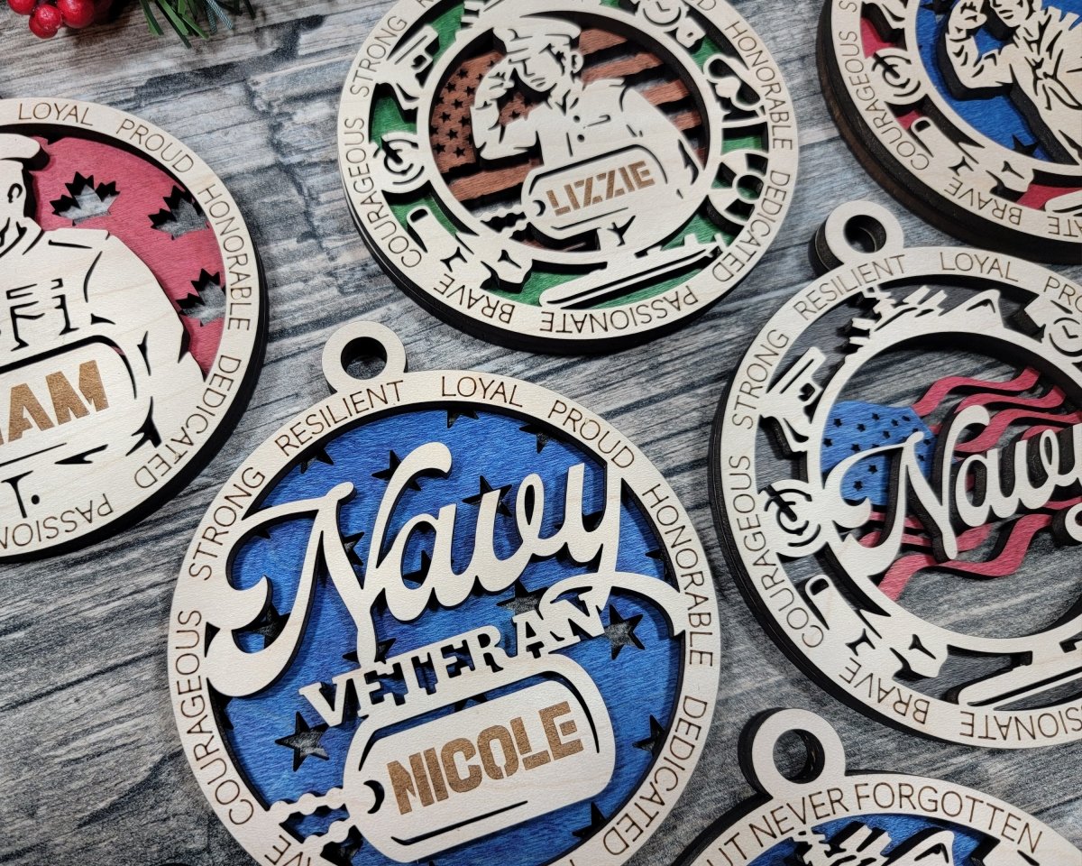 US Navy Ornament / Hang Tags - Zeman Woodcrafts